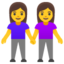 Two Women Holding Hands Google Noto emoji