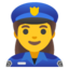 Woman police officer Google Noto emoji