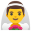 Man with veil Google Noto emoji