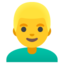 Man: blond hair Google Noto emoji