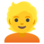 Person: blond hair Google Noto emoji