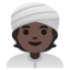 Person with Turban Dark Skin Tone Google Noto emoji
