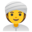 Woman wearing turban Google Noto emoji