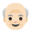 Old Man: Light Skin Tone Google Noto emoji
