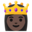 Prinzessin: Dunkle Hautfarbe Google Noto emoji