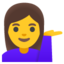 Woman tipping hand Google Noto emoji