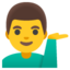 Man tipping hand Google Noto emoji