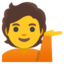 Person tipping hand Google Noto emoji