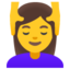Woman getting massage Google Noto emoji