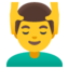 Man getting massage Google Noto emoji