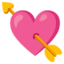 Heart with arrow Google Noto emoji