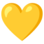 Yellow heart Google Noto emoji
