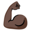 Flexed Biceps: Dark Skin Tone Google Noto emoji