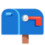 Closed mailbox with lowered flag Google Noto emoji