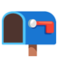 Open mailbox with lowered flag Google Noto emoji