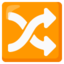 Shuffle tracks button Google Noto emoji