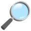 Magnifying Glass Tilted Left Google Noto emoji