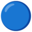 Blue circle Google Noto emoji