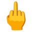 Middle finger Google Noto emoji