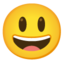 Grinning face with big eyes Google Noto emoji
