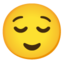 Relieved face Google Noto emoji