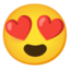 Smiling Face with Heart-Eyes Google Noto emoji