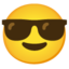 Smiling Face with Sunglasses Google Noto emoji