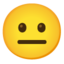 Neutral face Google Noto emoji