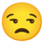 Unamused face Google Noto emoji