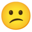 Confused face Google Noto emoji