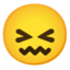 Confounded face Google Noto emoji