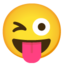 Winking Face with Tongue Google Noto emoji