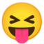 Squinting face with tongue Google Noto emoji