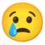 Crying Face Google Noto emoji