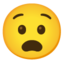 Anguished face Google Noto emoji