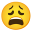 Weary face Google Noto emoji