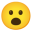 Face with open mouth Google Noto emoji