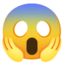 Face screaming in fear Google Noto emoji