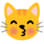 Kissing cat Google Noto emoji