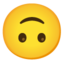 Upside-down face Google Noto emoji