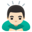 Mann verbeugt sich, helle Hautfarbe Google Noto emoji