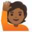 Person Raising Hand Google Noto emoji