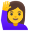 Wanita Mengangkat Tangan Google Noto emoji
