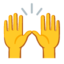 Raising Hands Google Noto emoji