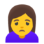 Woman frowning Google Noto emoji