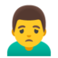 Man frowning Google Noto emoji