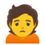 Person frowning Google Noto emoji