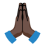 Folded Hands: Dark Skin Tone Google Noto emoji