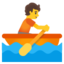Person rowing boat Google Noto emoji