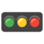 Horizontal traffic light Google Noto emoji